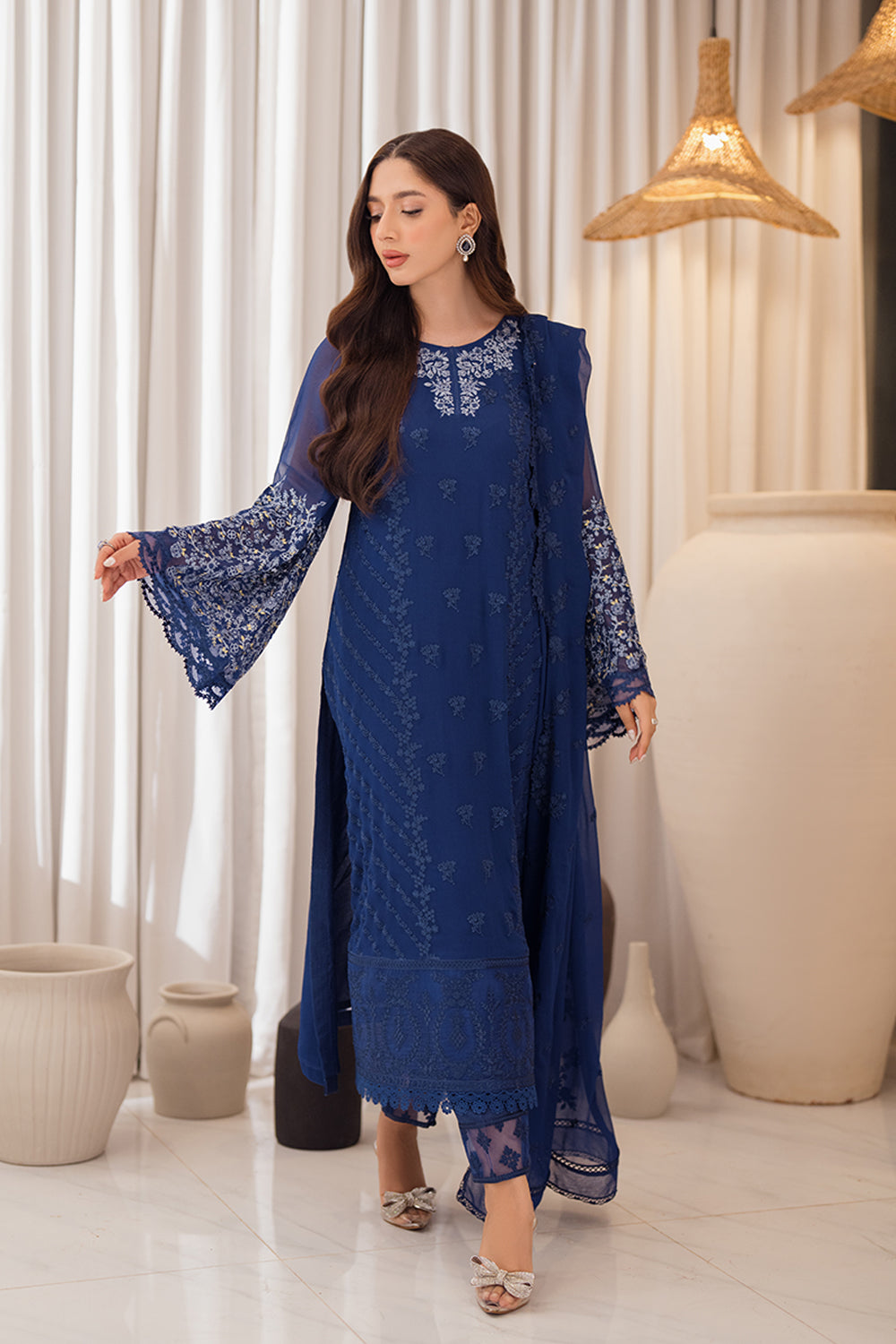 Azure | Ensembles Embroidered Formals | Azure Breeze -  Azure Ladies Clothes - Original Designer Dress - House of Maryam