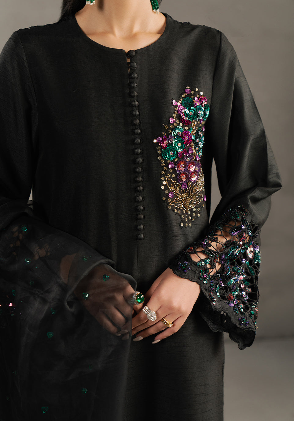 Zarqash | Silk Edit | ZQS 014 DELLA -  Zarqash Ladies Clothes - Original Designer Dress - House of Maryam