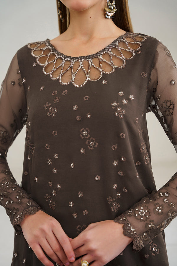 Baroque | Luxury Pret 24 | CHIFFON UF-524 -  Baroque Luxury - Original Designer Dress - House of Maryam