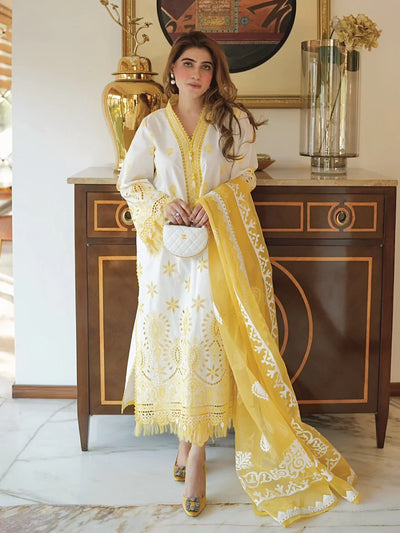 Faiza Faisal | Maya Luxury Lawn | Ceren -  Faiza Faisal Luxury - Original Designer Dress - House of Maryam