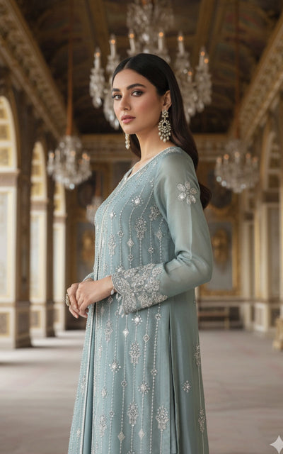 Threads and Motifs | Formal Dresses 25 | Embroidered Shirt With Trouser And Dupatta