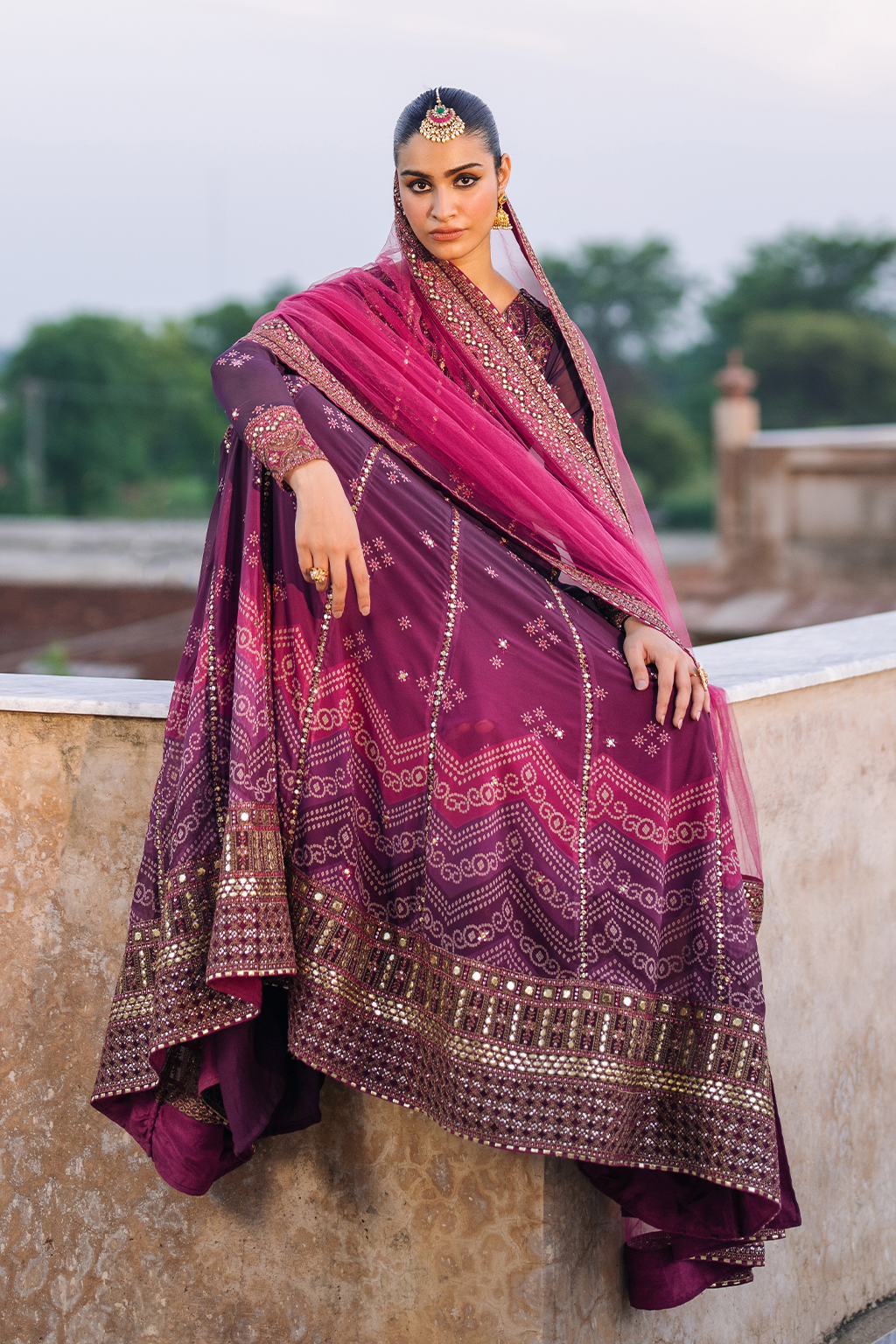 Iznik | Bandhani Formals | UE-333 -  Iznik Ladies Clothes - Original Designer Dress - House of Maryam