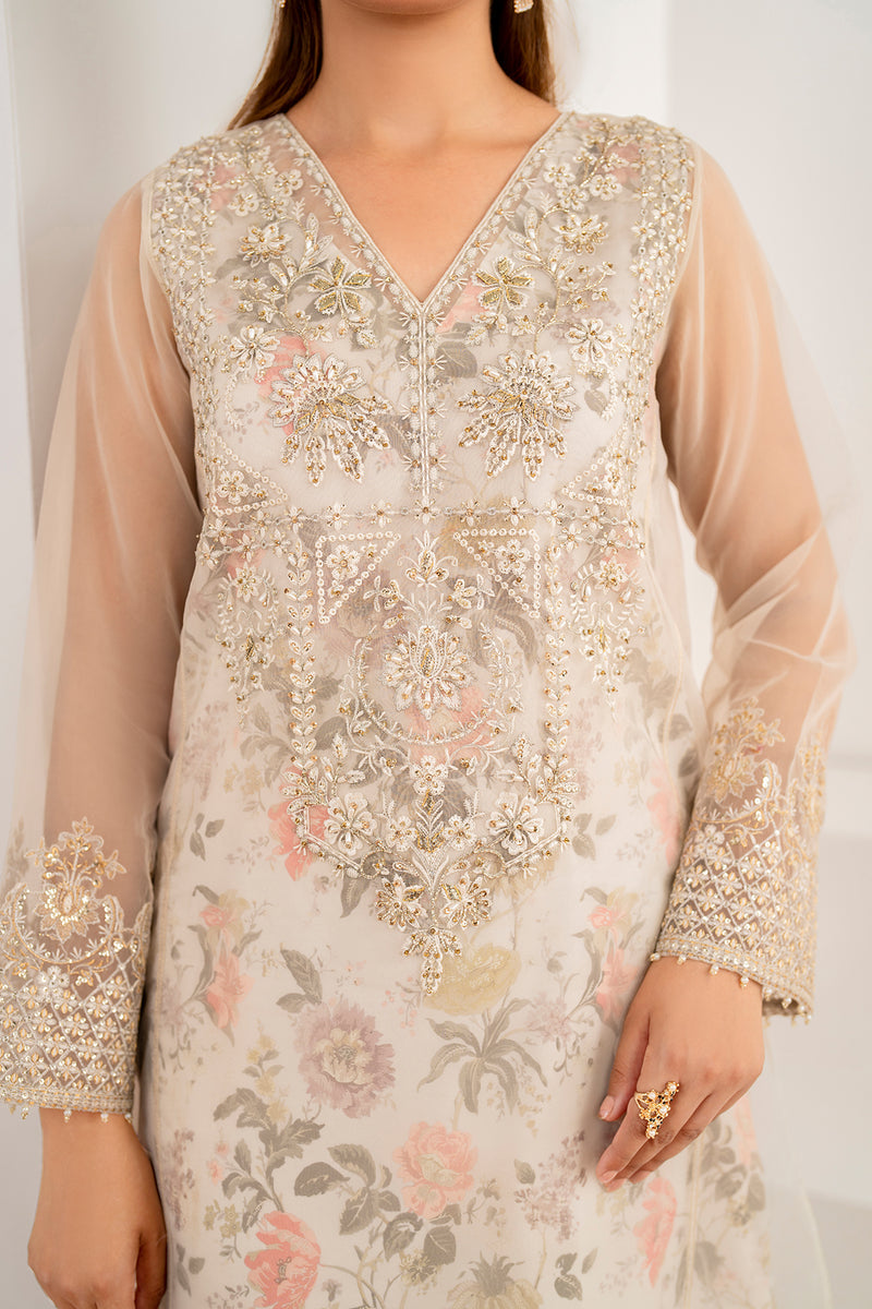 Baroque | Formal Collection | ORGANZA UF-699 -  Baroque Ladies Clothes - Original Designer Dress - House of Maryam