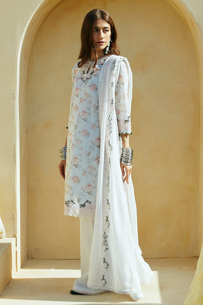 Cross Stitch | Premium Lawn 24 | FLORAL MARINE -  Cross Stitch Formal - Original Designer Dress - House of Maryam
