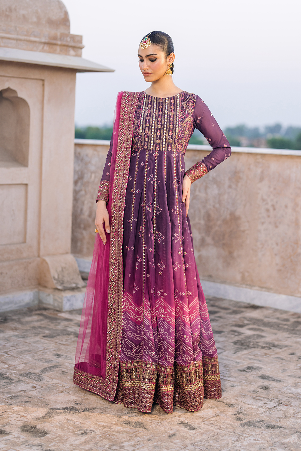 Iznik | Bandhani Formals | UE-333 -  Iznik Ladies Clothes - Original Designer Dress - House of Maryam