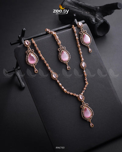Syra Yousuf Necklace Set -  Zeesy Necklace Sets - Original Designer Dress - House of Maryam