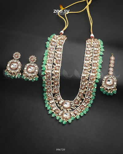 Acacia Malla Necklace Set -  Zeesy Malla Necklace - Original Designer Dress - House of Maryam
