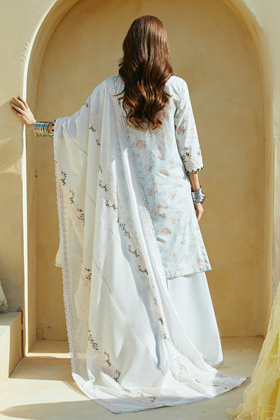 Cross Stitch | Premium Lawn 24 | FLORAL MARINE -  Cross Stitch Formal - Original Designer Dress - House of Maryam