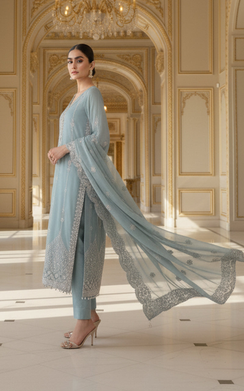 Threads and Motifs | Formal Dresses 25 | Embroidered Shirt With Trouser And Dupatta, image 5
