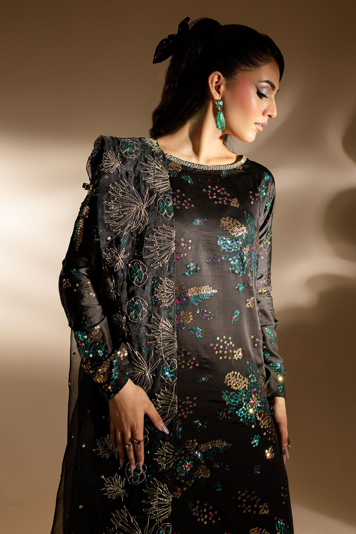 Nureh | Tiny Twinkles | TW-02 GOLDEN STARDUST -  Nureh Luxury - Original Designer Dress - House of Maryam