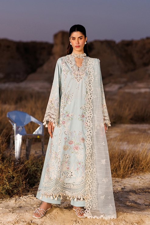Emaan adeel | Sunlit Groove Luxury Lawn 26 | MORNING DEW-1