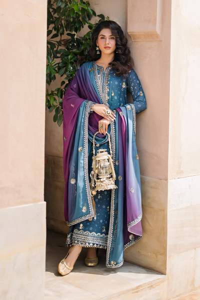 Iznik | Bandhani Formals | UE-335 -  Iznik Ladies Clothes - Original Designer Dress - House of Maryam