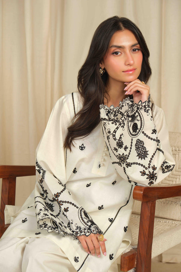 Noor by Saadia Asad | Noor Pret 25 | D2 - Monochrome Flair -  Noor by Saadia Asad Ladies Clothes - Original Designer Dress - House of Maryam