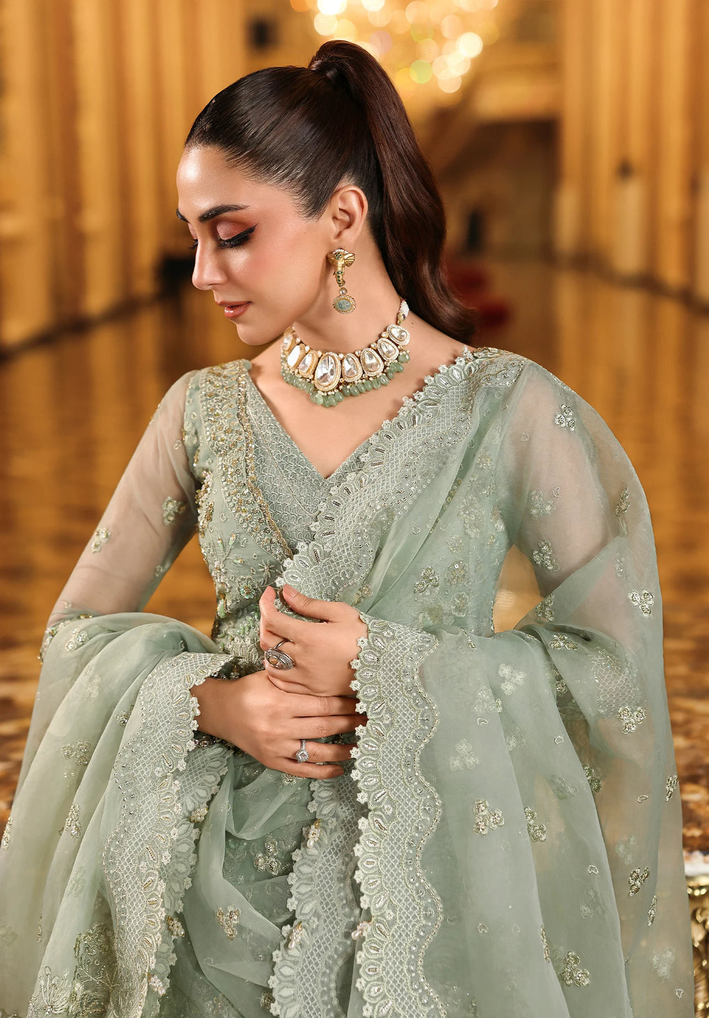 Elaf Premium | Stardom Formal Handwork 25 | ESH-03 LIME LIGHT -  Elaf Premium Ladies Clothes - Original Designer Dress - House of Maryam
