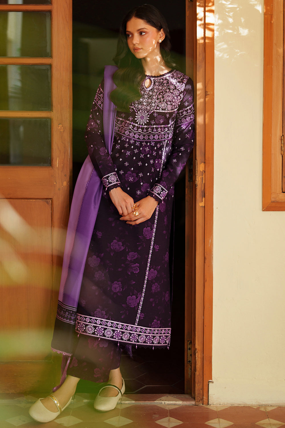 Farasha | Meline Premium Viscose 25 | Plum Powder-7
