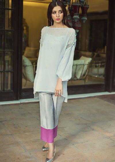 Hana | Serendipity Ready to Wear | Blue Berry Swirl -  Hana Ladies Clothes - Original Designer Dress - House of Maryam