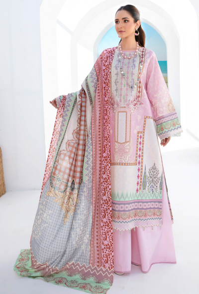 Humdum | Saira Bano Lawn 24 | D08 -  HumDum Casuals - Original Designer Dress - House of Maryam