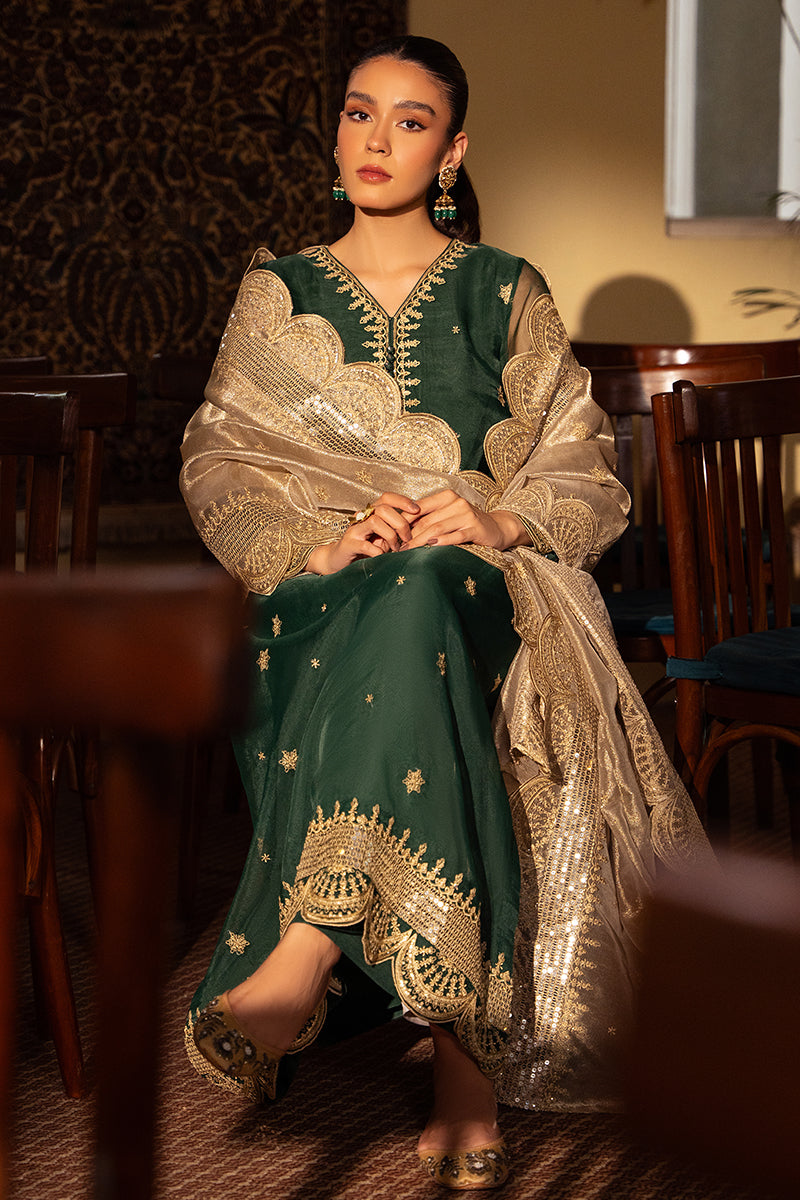 Cross Stitch | Luxury Pret | Jade Radiance-2 PC (Shirt & Dupatta), image 7