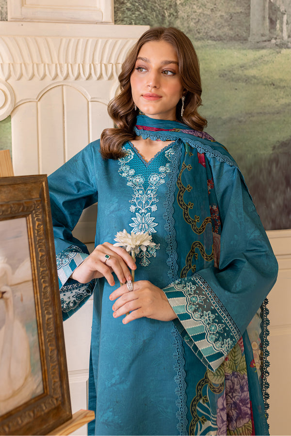 Farasha | Seraya Lawn 24 | PERIWINKLE -  Farasha Luxury - Original Designer Dress - House of Maryam
