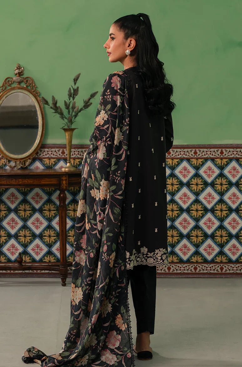 Cross Stitch | Mahiri Embroidered Collection | RAVEN FLORA by Cross Stitch - House of Maryam