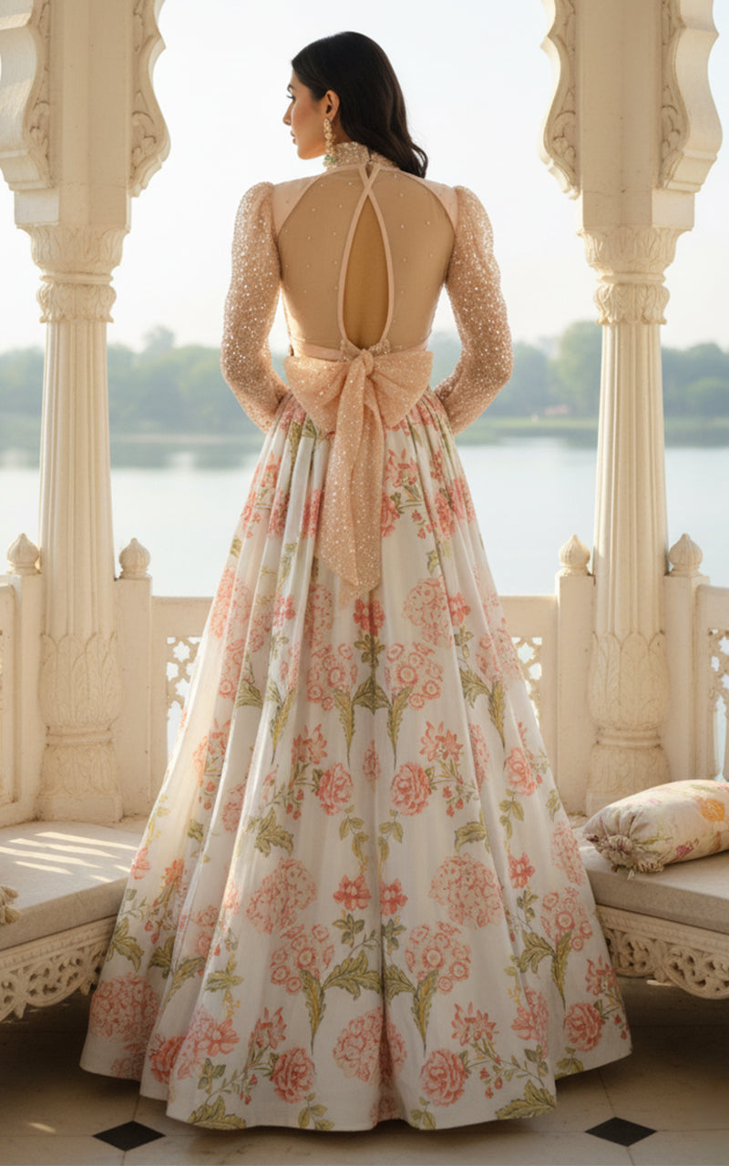 Threads and Motifs | Formal Outfits | Blouse With Printed Lehenga, image 2
