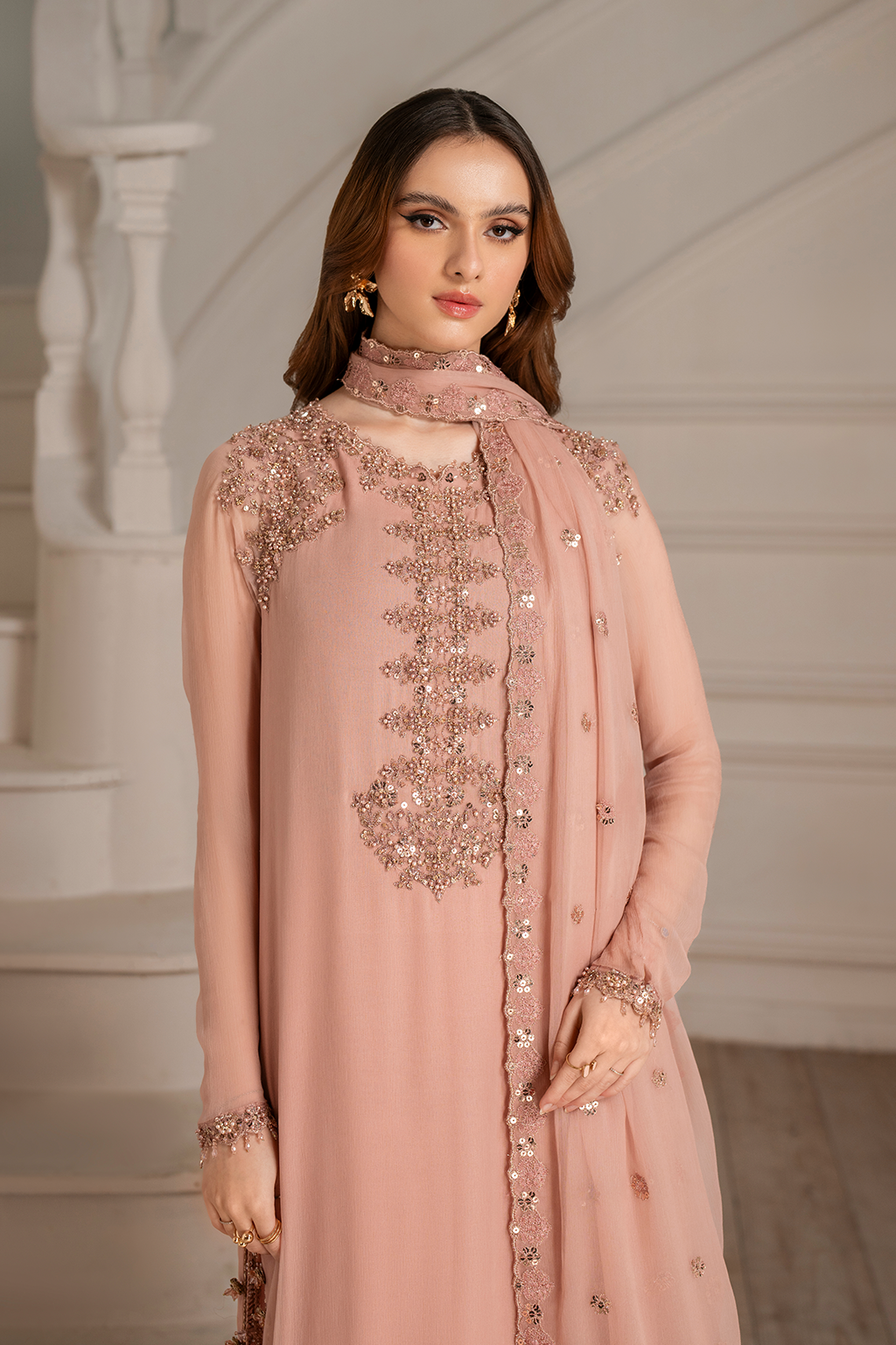 Iznik I Festive Formal I UE-479 Embroidered Chiffon -  Iznik Ladies Clothes - Original Designer Dress - House of Maryam