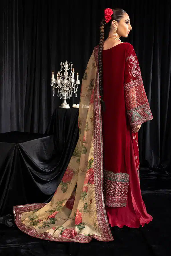 Nureh | Maya Velvet 23 | Elisa by Designer Nureh - House of Maryam - Pakistani Designer Ethnic Wear in {{ shop.shopifyCountryName }}