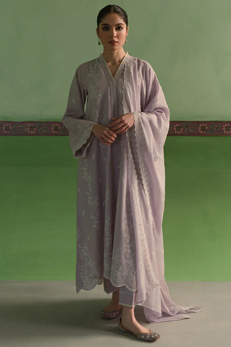 Cross Stitch | Chikankari Lawn | LILAC BLOOM -  Cross Stitch Luxury - Original Designer Dress - House of Maryam
