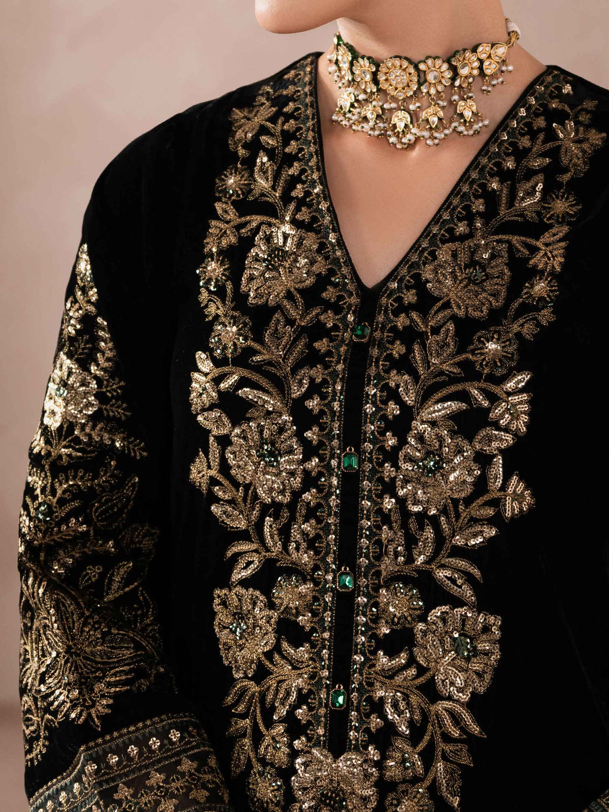 Lime Light | Velvet Pret | V-06 -  Lime Light Ladies Clothes - Original Designer Dress - House of Maryam