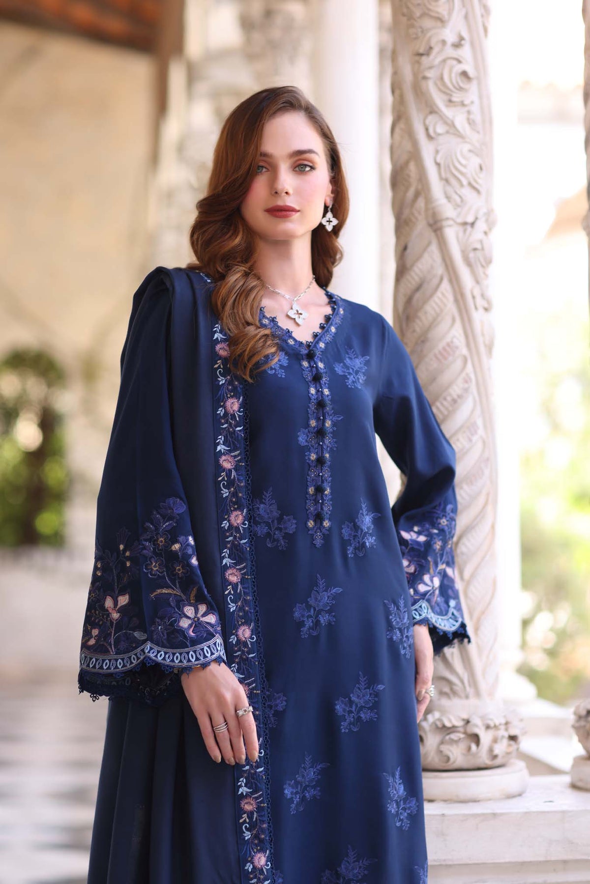 Noor by Saadia Asad | Winter Pashmina 25 | Sapphire-3