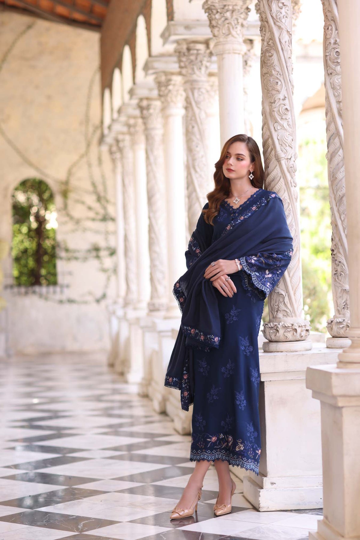 Noor by Saadia Asad | Winter Pashmina 25 | Sapphire-4