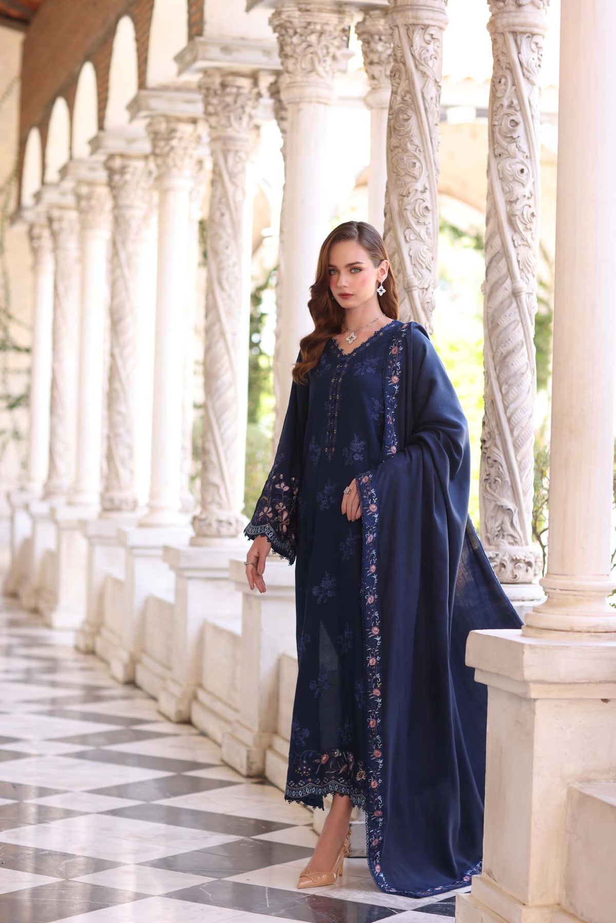 Noor by Saadia Asad | Winter Pashmina 25 | Sapphire-2