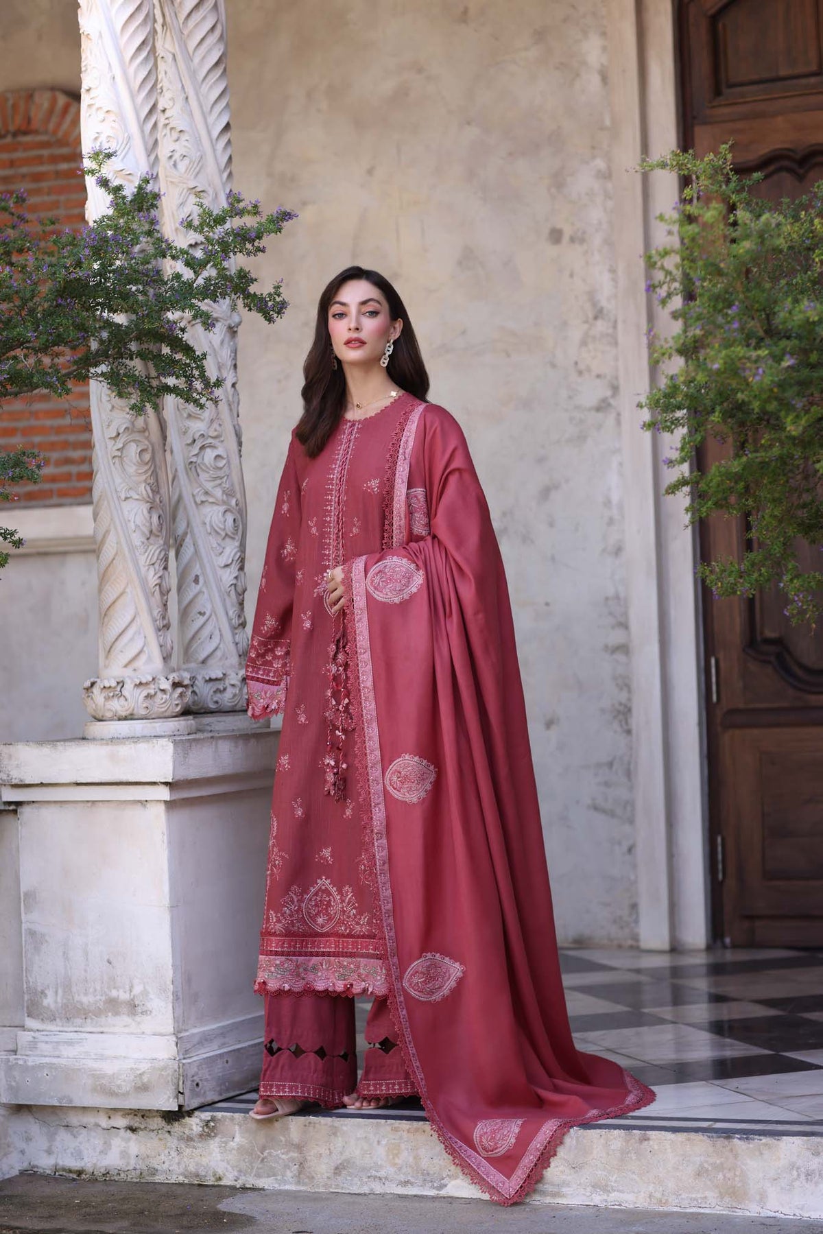 Noor by Saadia Asad | Winter Pashmina 25 | Sienna-2