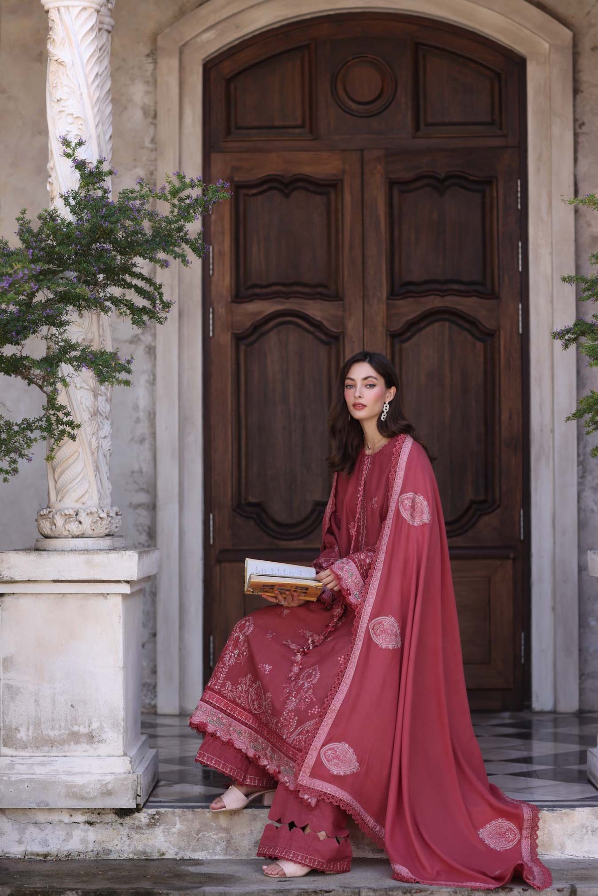 Noor by Saadia Asad | Winter Pashmina 25 | Sienna-4