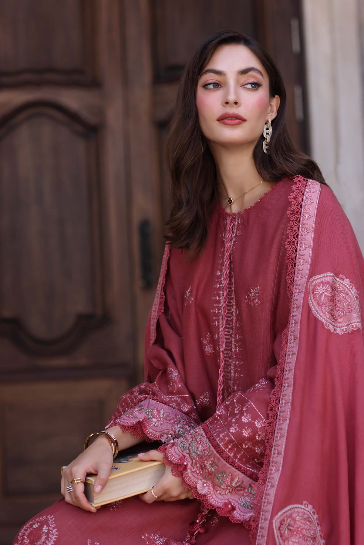 Noor by Saadia Asad | Winter Pashmina 25 | Sienna-3
