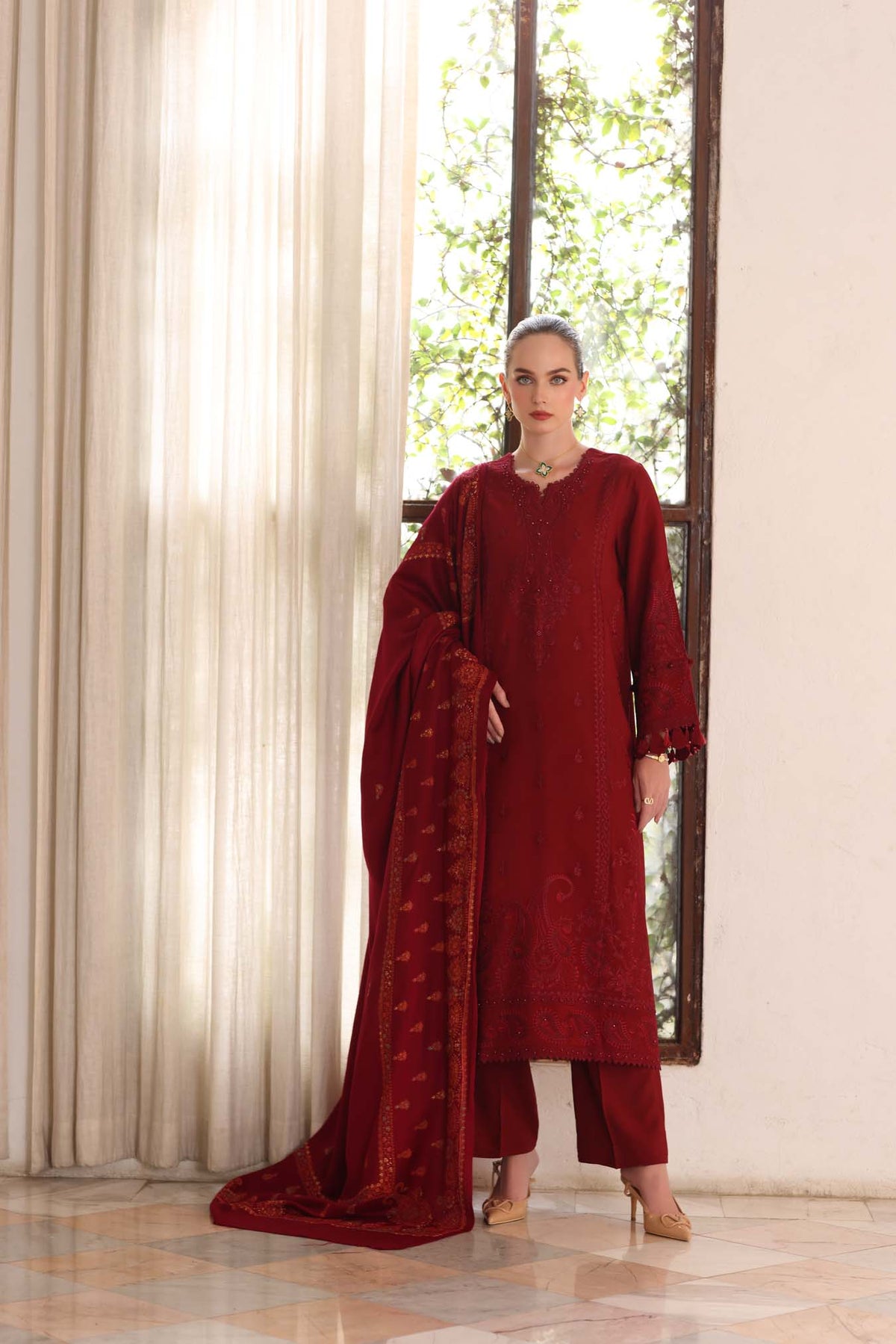 Noor by Saadia Asad | Winter Pashmina 25 | Ember