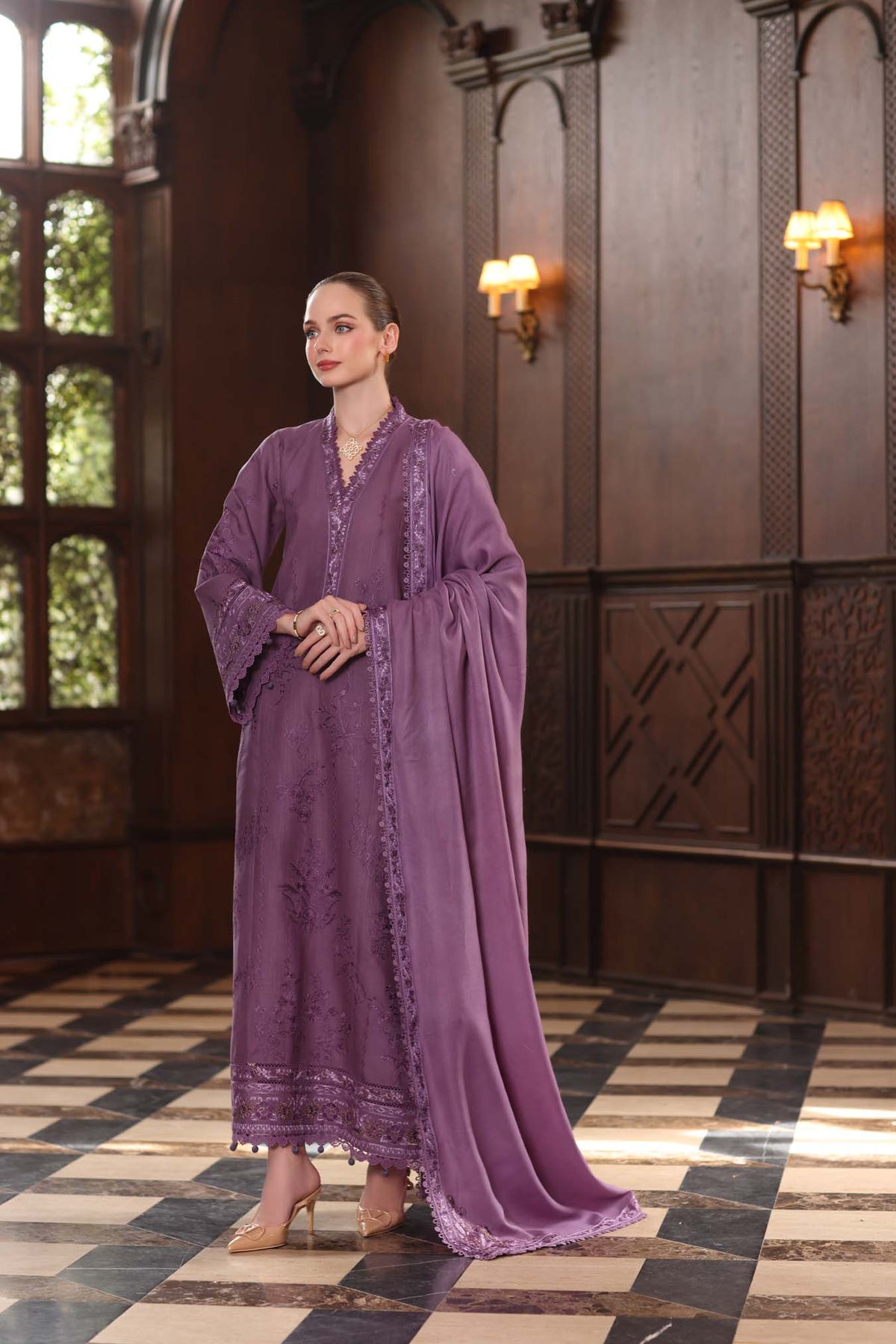 Noor by Saadia Asad | Winter Pashmina 25 | Serenity-5