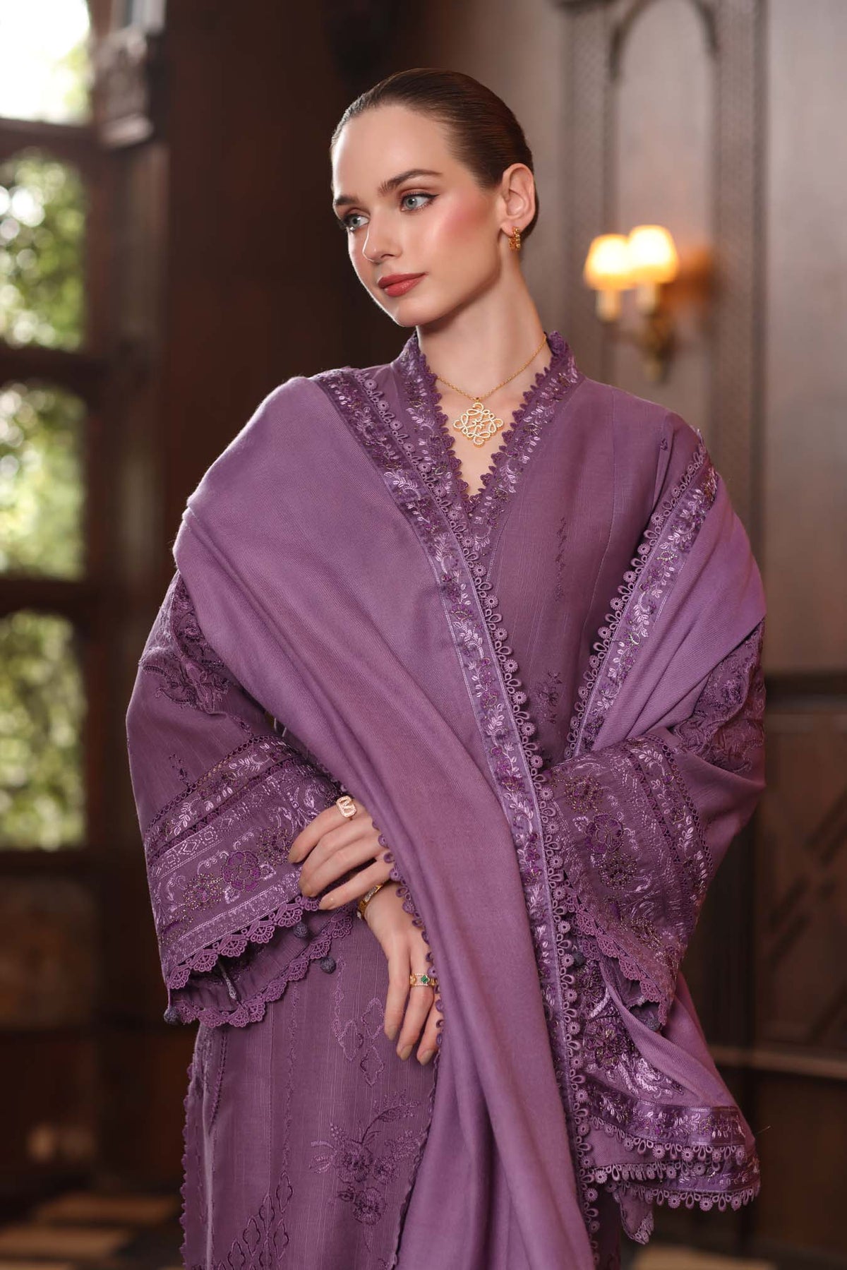 Noor by Saadia Asad | Winter Pashmina 25 | Serenity-4
