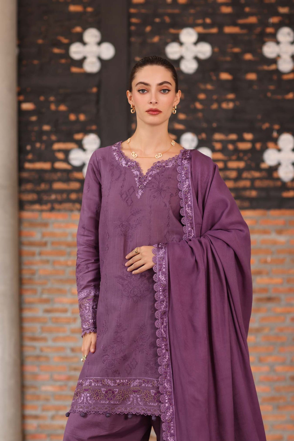 Noor by Saadia Asad | Winter Pashmina 25 | Serenity-6