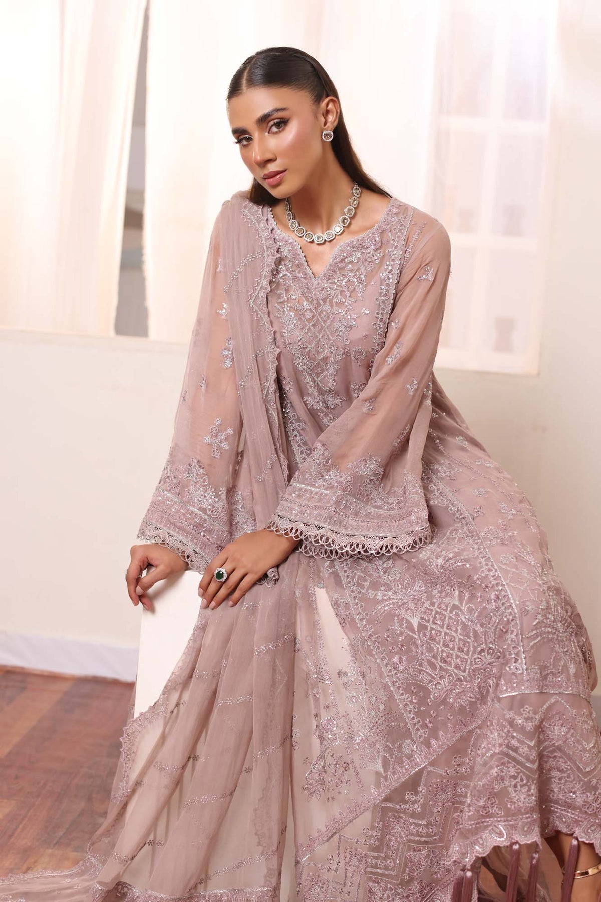 Noor by Saadia Asad | Noor Chiffon De Luxe | D7 -  Noor by Saadia Asad Formal - Original Designer Dress - House of Maryam