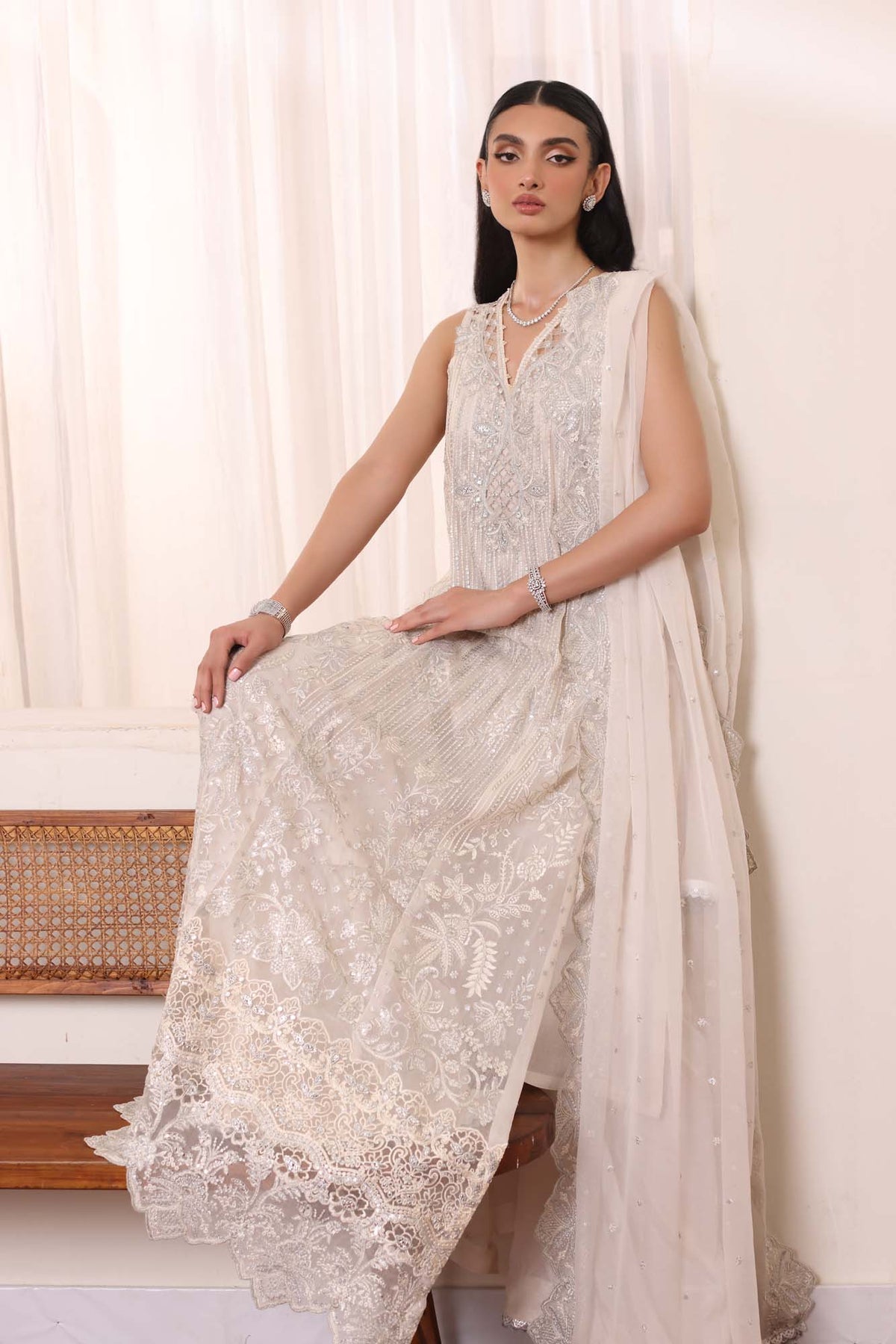 Noor by Saadia Asad | Noor Chiffon De Luxe | D5 -  Noor by Saadia Asad Formal - Original Designer Dress - House of Maryam