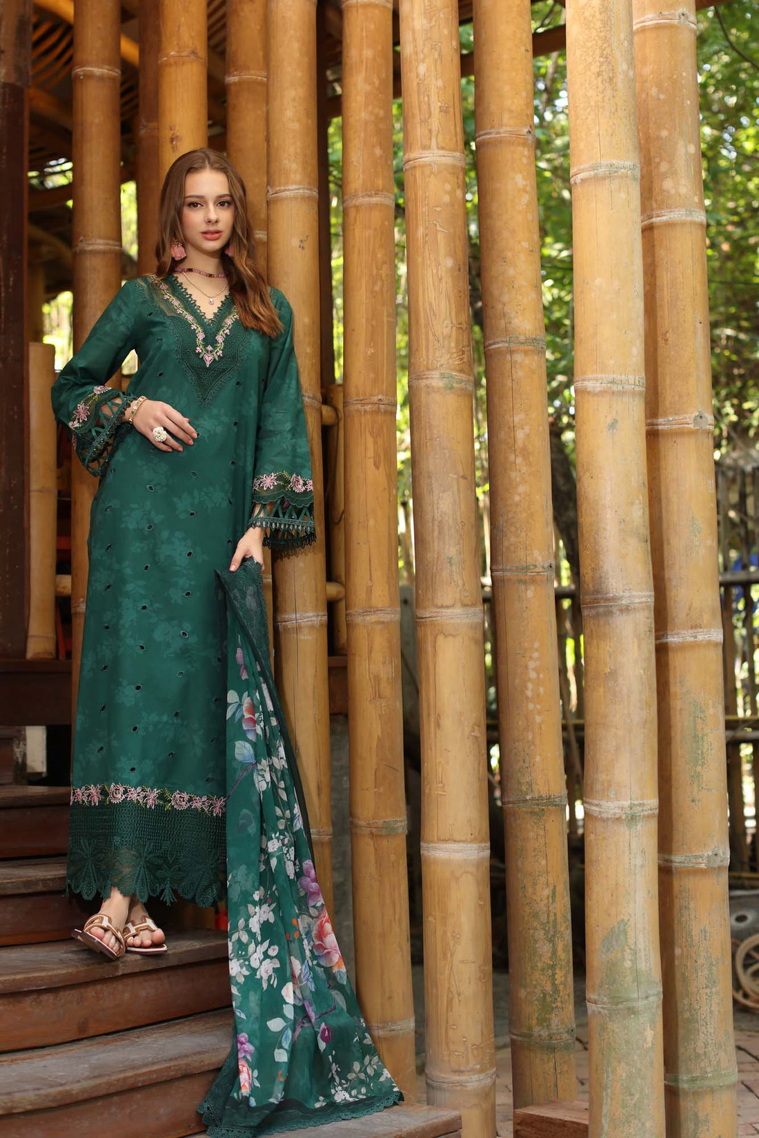 Noor by Saadia Asad | Eid Luxe Printedkari | D9-B -  Noor by Saadia Asad Ladies Clothes -  House of Maryam