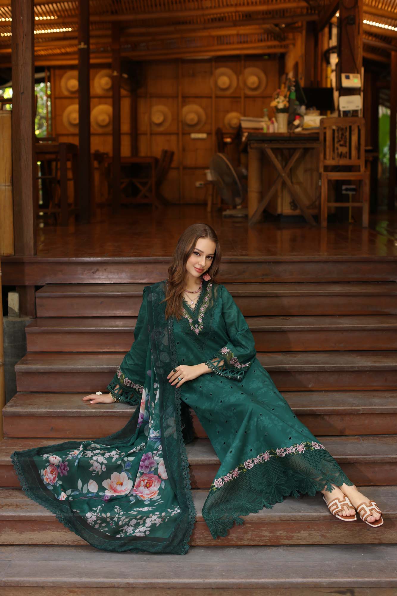 Noor by Saadia Asad | Eid Luxe Printedkari | D9-B -  Noor by Saadia Asad Ladies Clothes -  House of Maryam