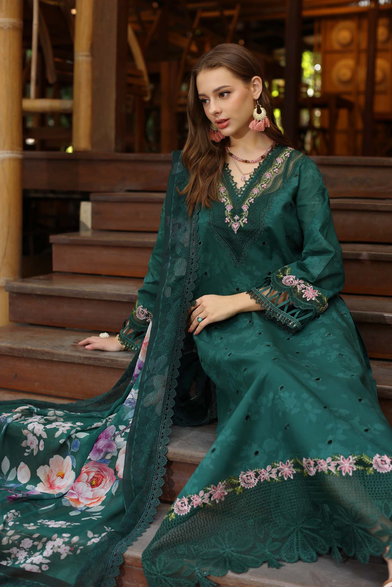 Noor by Saadia Asad | Eid Luxe Printedkari | D9-B -  Noor by Saadia Asad Ladies Clothes -  House of Maryam