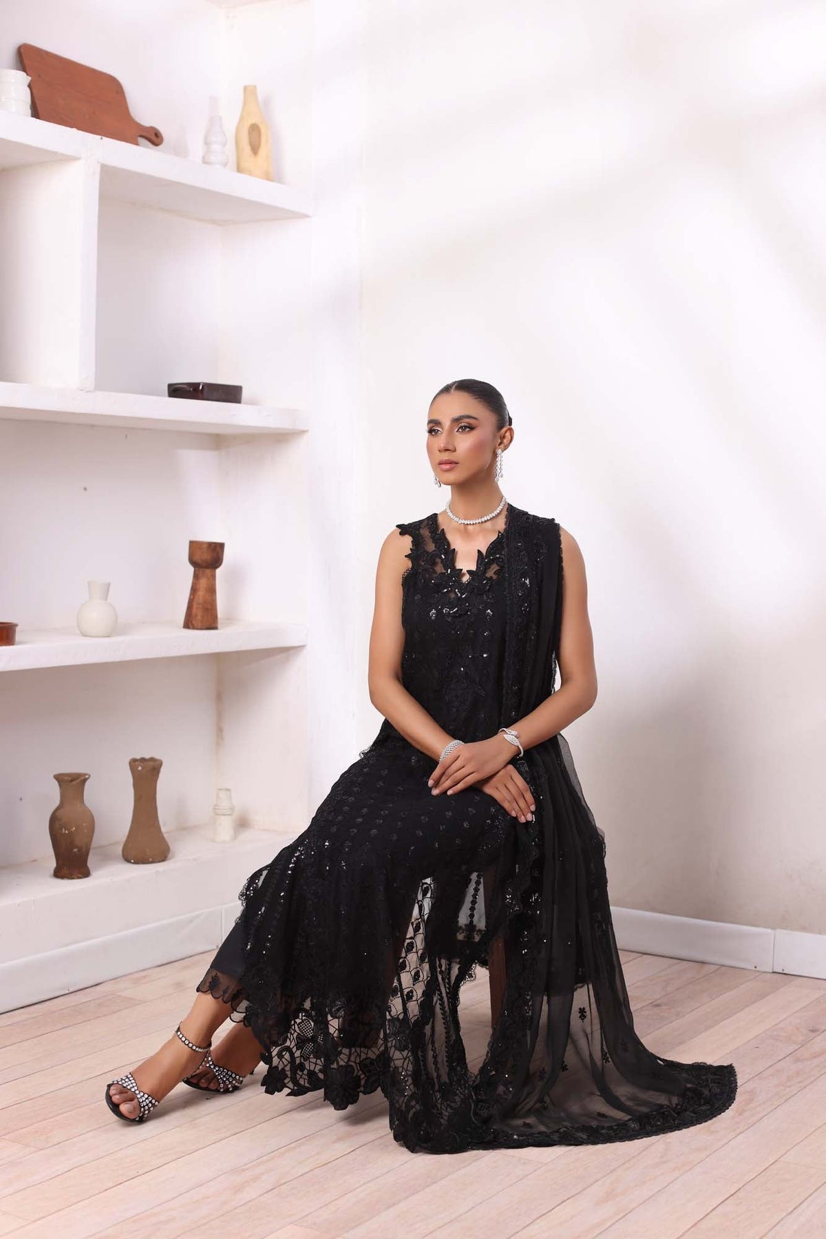 Noor by Saadia Asad | Noor Chiffon De Luxe | D4 -  Noor by Saadia Asad Formal - Original Designer Dress - House of Maryam