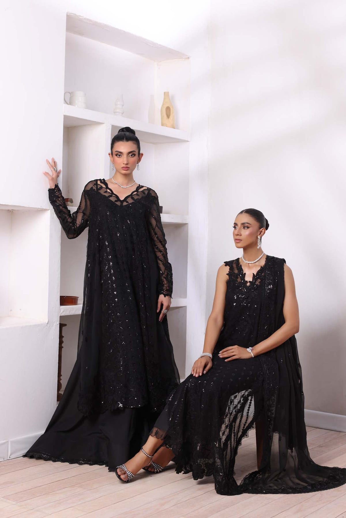 Noor by Saadia Asad | Noor Chiffon De Luxe | D4 -  Noor by Saadia Asad Formal - Original Designer Dress - House of Maryam
