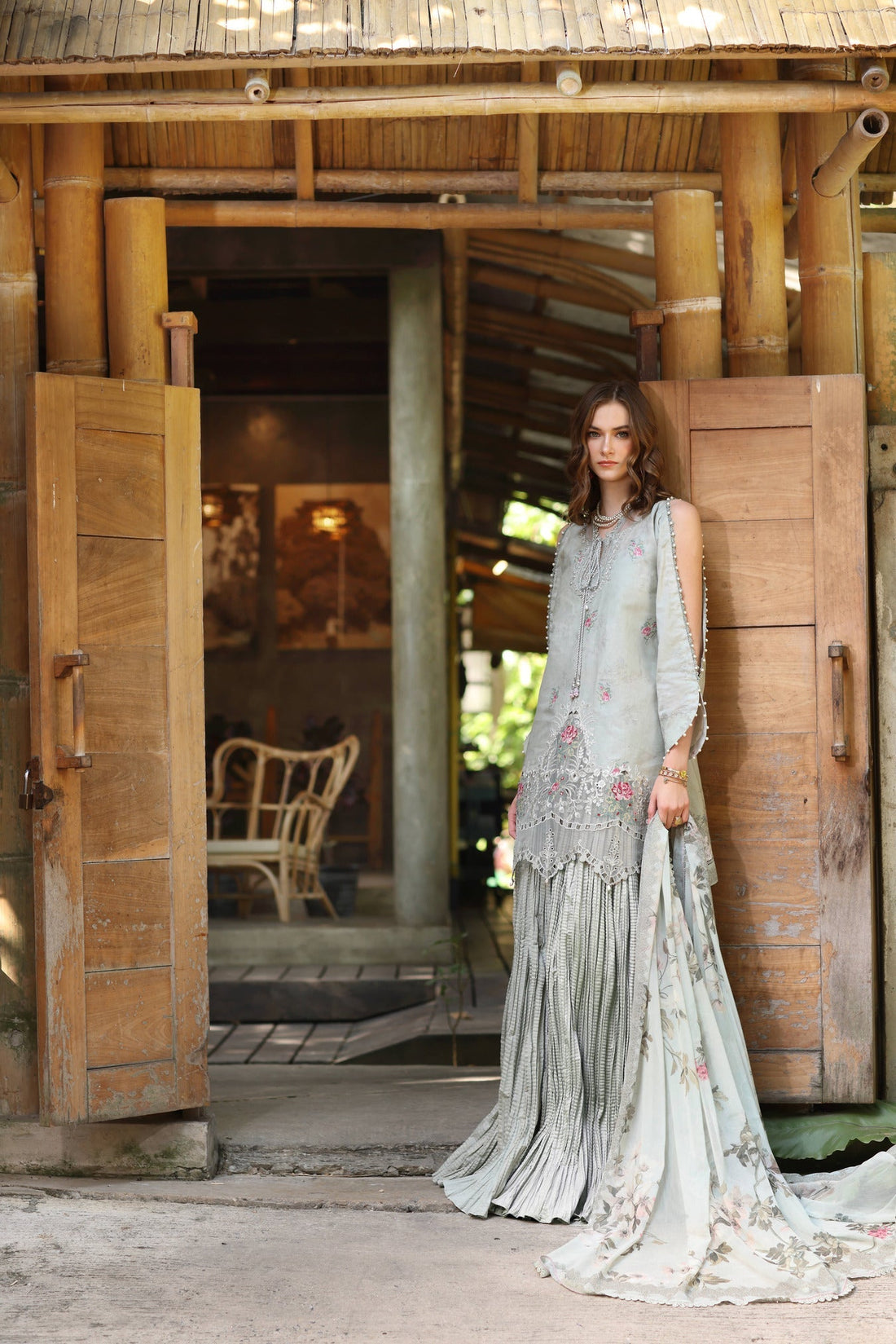 Noor by Saadia Asad | Eid Luxe Printedkari | D2-A -  Noor by Saadia Asad Ladies Clothes -  House of Maryam