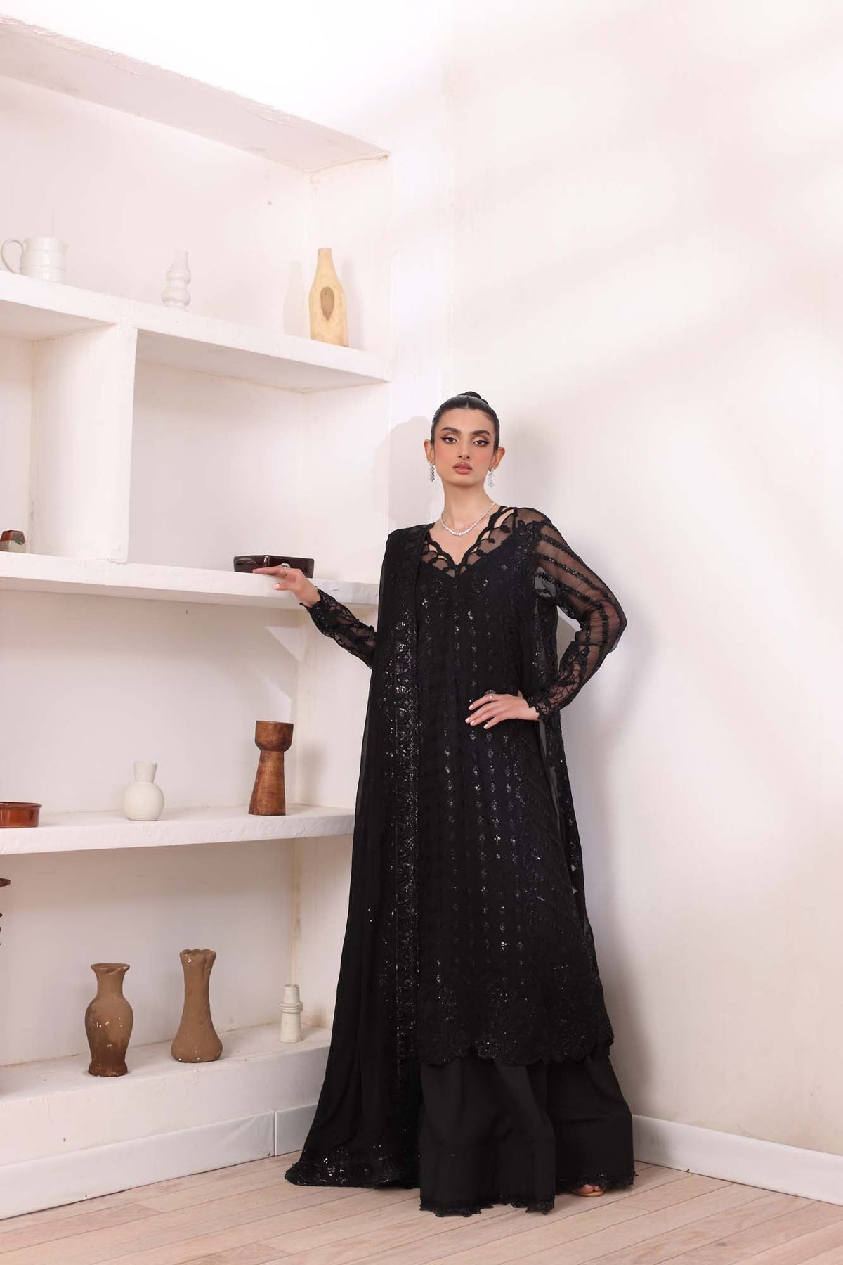 Noor by Saadia Asad | Noor Chiffon De Luxe | D4 -  Noor by Saadia Asad Formal - Original Designer Dress - House of Maryam