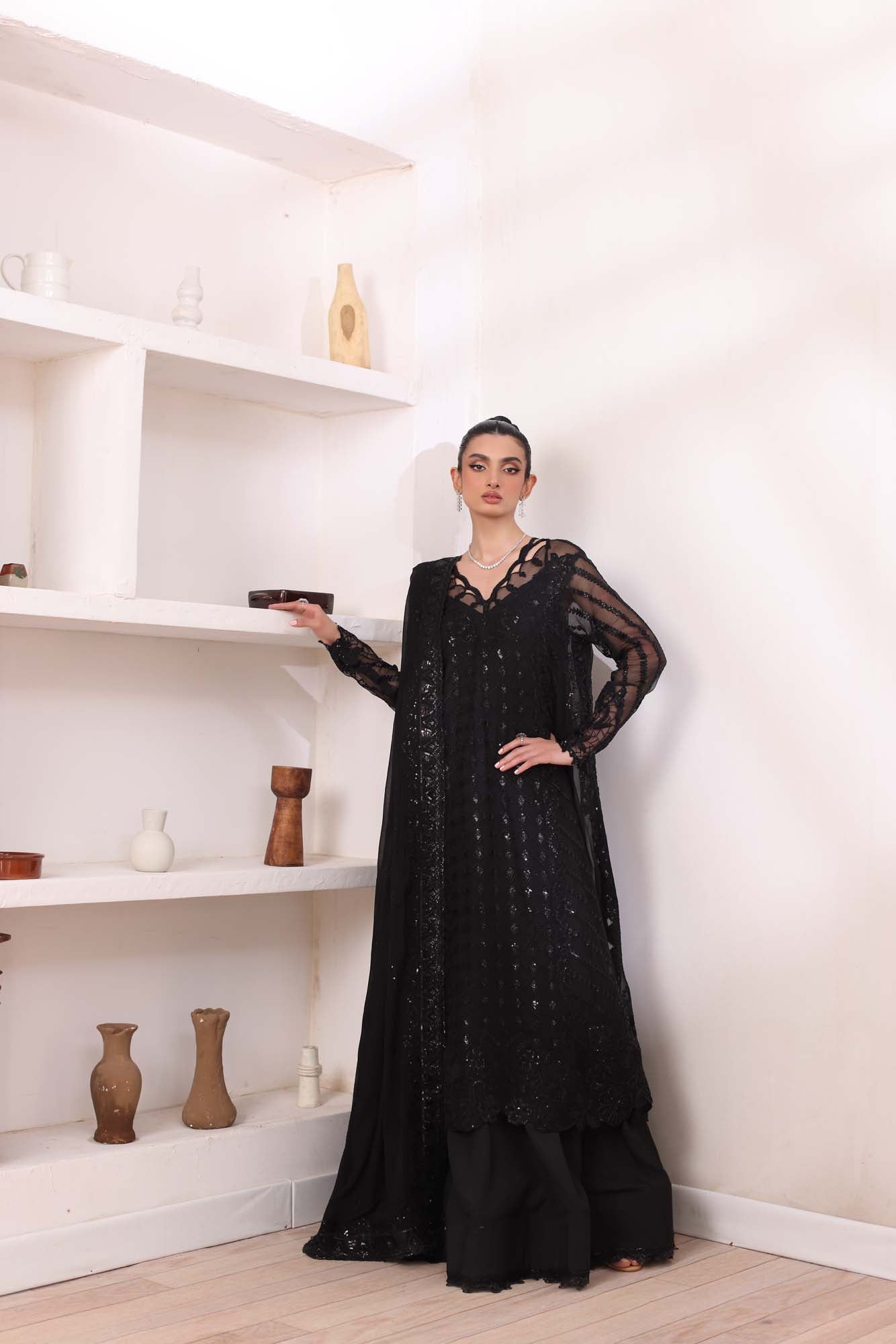 Noor by Saadia Asad | Noor Chiffon De Luxe | D4 by Designer Noor by Saadia Asad - House of Maryam - Pakistani Designer Ethnic Wear in {{ shop.shopifyCountryName }}