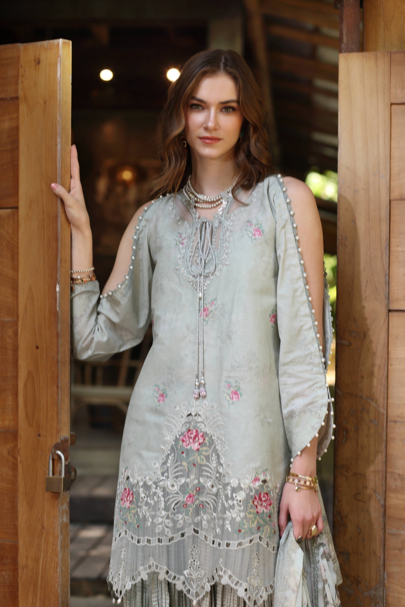 Noor by Saadia Asad | Eid Luxe Printedkari | D2-A -  Noor by Saadia Asad Ladies Clothes -  House of Maryam